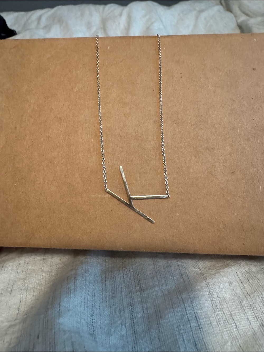 Contemporary Silver V-Bar Pendant Necklace - Women's Minimalist Jewelry